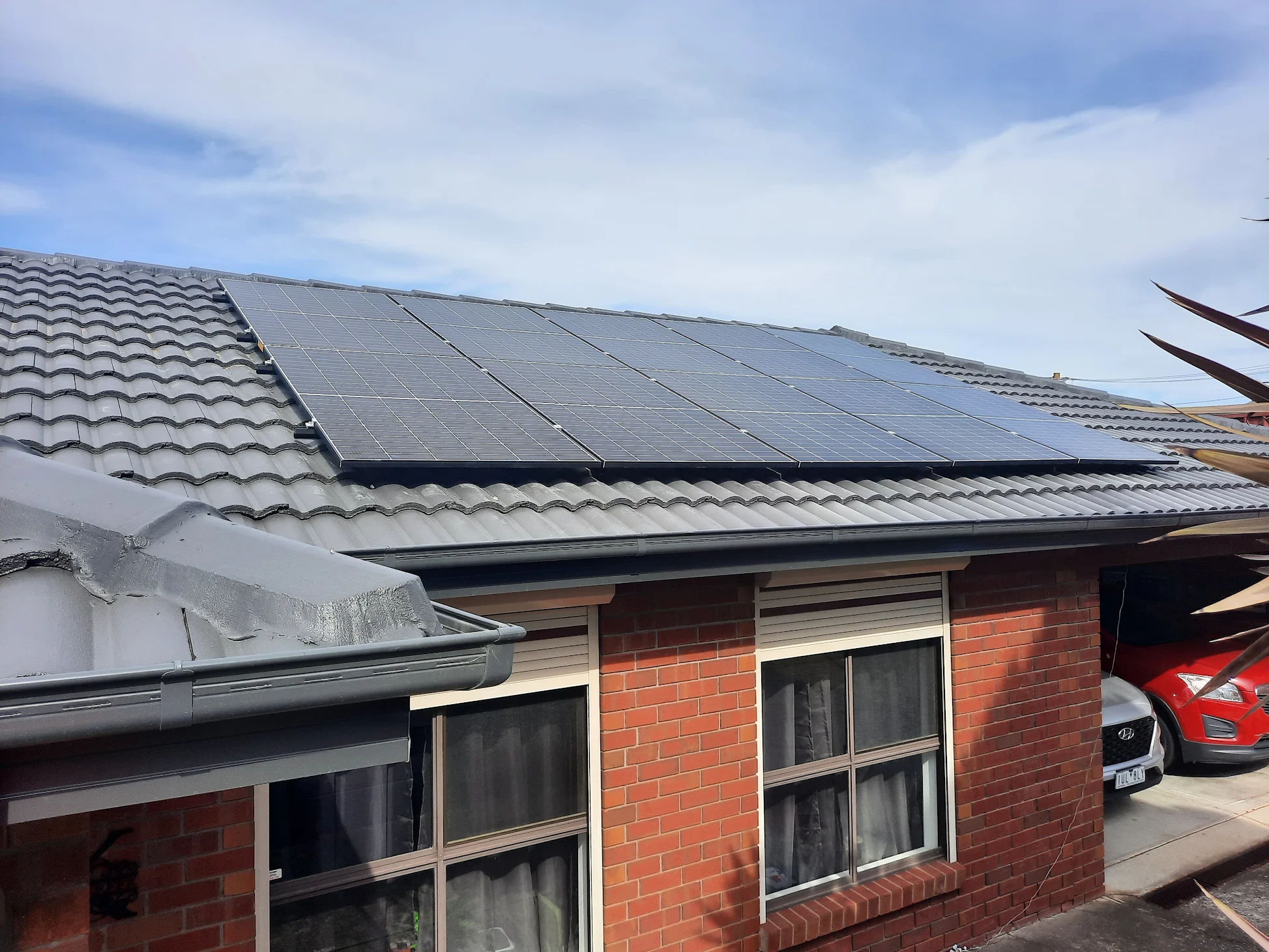 High efficiency solar panels installed on a north-facing residential rooftop in Melbourne West